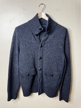 Banana Republic Wool Cashmere Shawl Collar Cardigan Sweater Gray Men’s L